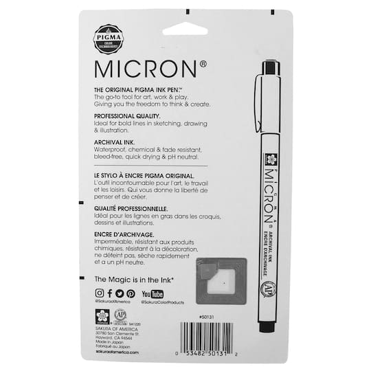 Pigma® Micron® Black Bold Line Ink Pens, 6ct.